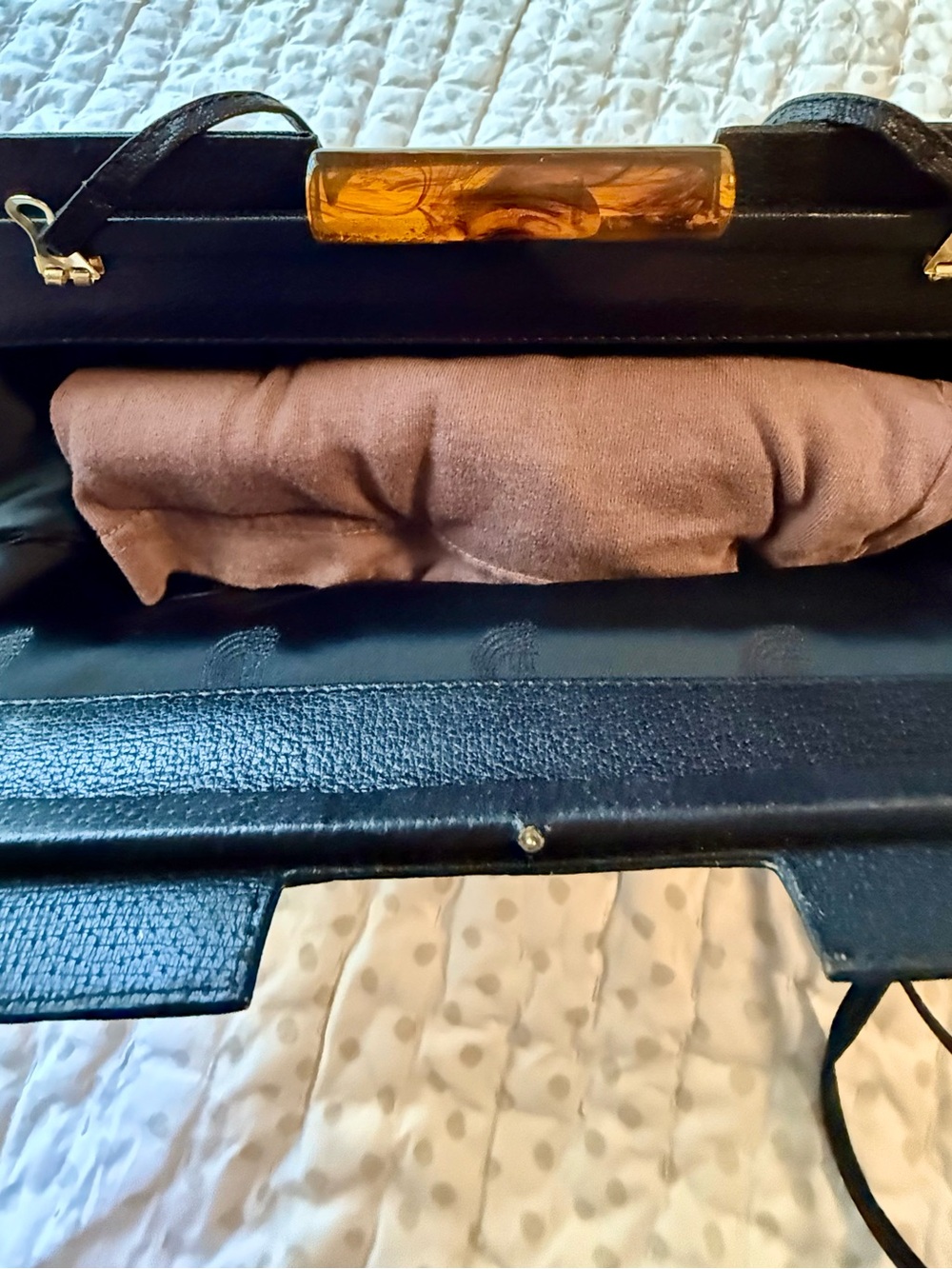 Desmo Classic Black leather Clutch purse - Picture 10 of 11